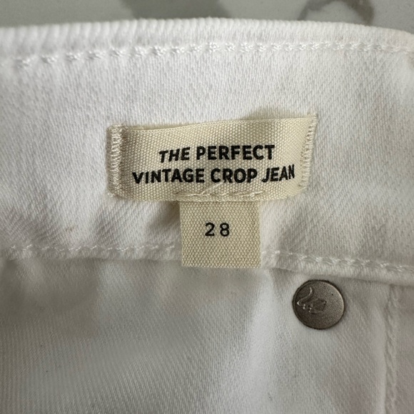 NEW Madewell The Perfect Vintage Crop Jean-Size 28-White - Picture 7 of 7